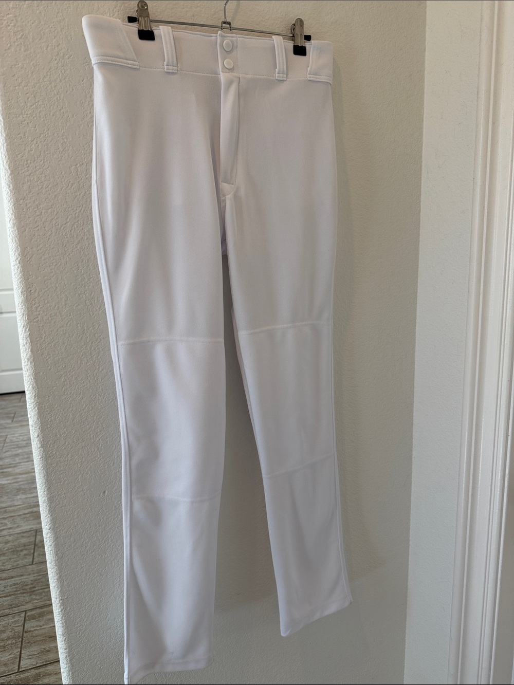 Easton White Men's Baseball Pants Medium open bottom